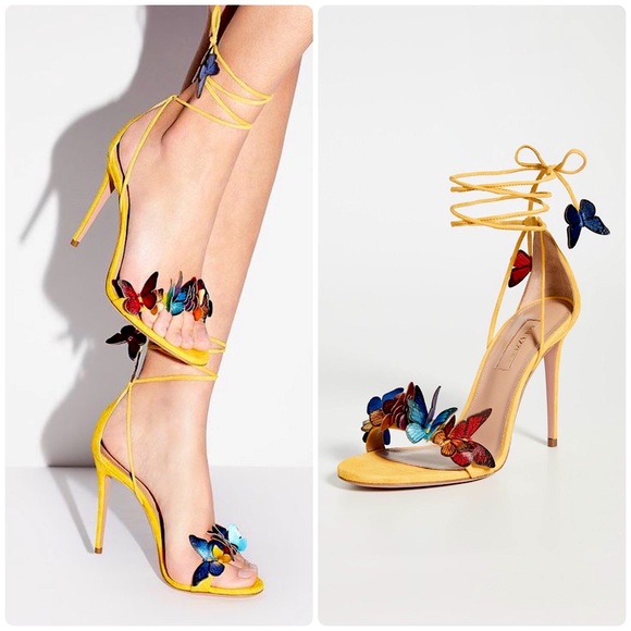 Aquazzura Shoes - Like new Aquazzura 105mm Papillon Sandals $995 38.5